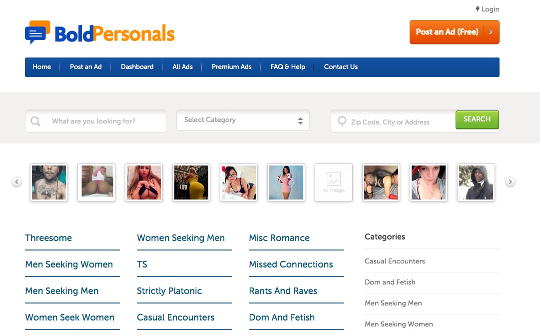 BoldPersonals main page